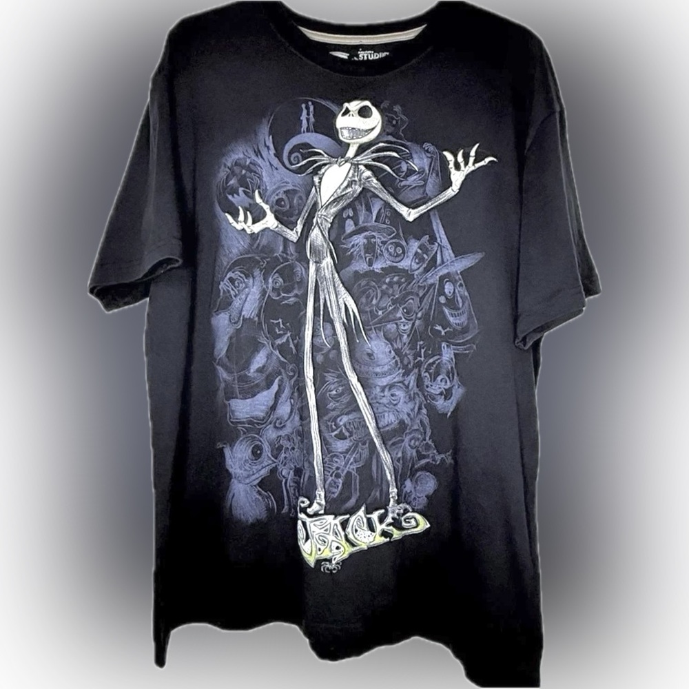 Disney Store Jack Skellington Y2K Adult T-shirt Size X-Large